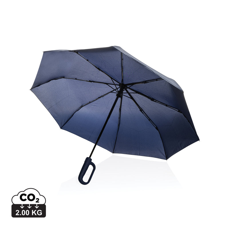Load image into Gallery viewer, Yara 21&quot; AWARE™ RPET solid colour umbrella with carabiner - Custom Wood Designs
