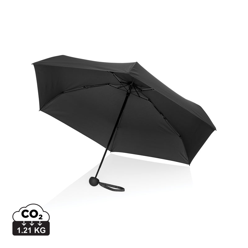Load image into Gallery viewer, 19.5&quot; Aware™ RPET super mini manual 190T Pongee umbrella - Custom Wood Designs 19.5&quot; Aware™ RPET super mini manual 190T Pongee umbrella
