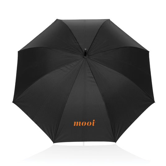 Swiss Peak Vero Aware™ RPET 25” umbrella w luxe handle - Custom Wood Designs Swiss Peak Vero Aware™ RPET 25” umbrella w luxe handle