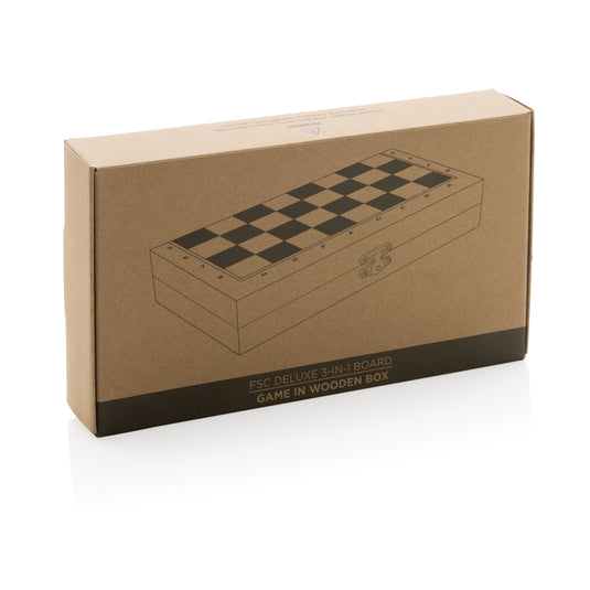 Deluxe 3-in-1 boardgame in box - Custom Wood Designs