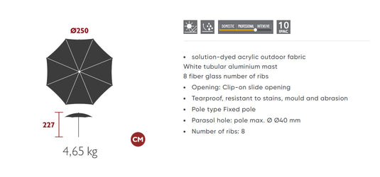 Fermob SHADOO Parasol Ø 250 CM - Custom Wood Designs Fermob SHADOO Parasol Ø 250 CM made from [material] –  [use_case] | Custom Wood Designs