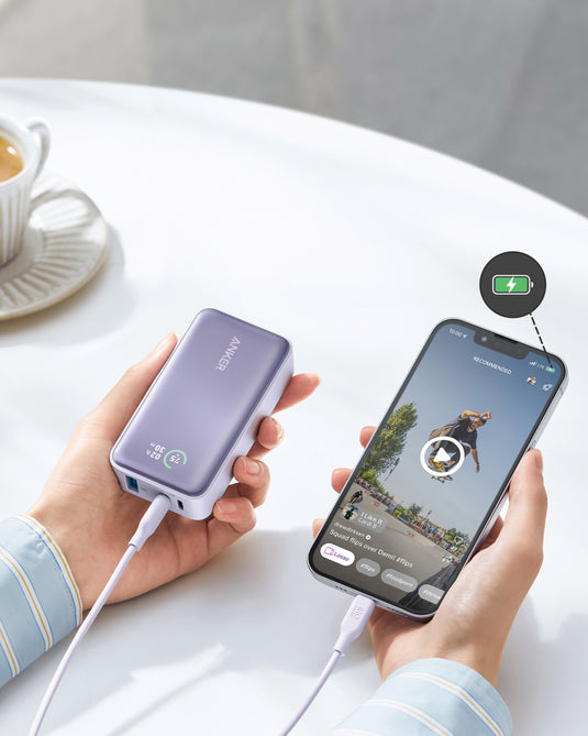 Anker Powerbank PowerCore 10.000mAh 30W powerbank - Custom Wood Designs Anker Powerbank PowerCore 10.000mAh 30W powerbank