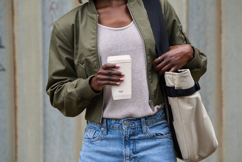 Load image into Gallery viewer, Top Recycled Steel To Go Tumbler Patented 360 Lid 354ml - Custom Wood Designs
