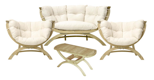 Siena Lounge Set with Tavolino Table - Custom Wood Designs Siena Lounge Set with Tavolino Table made from [material] –  [use_case] | Custom Wood Designs