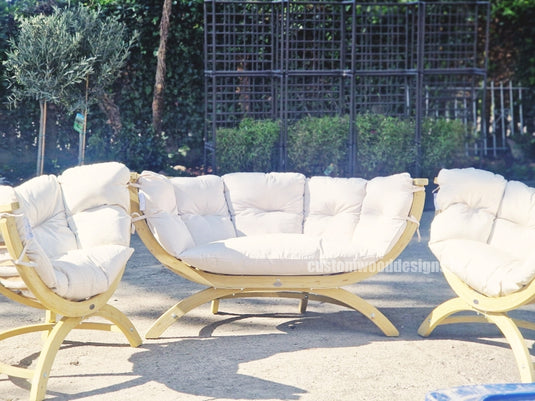 Siena Lounge Set with Tavolino Table - Custom Wood Designs Siena Lounge Set with Tavolino Table made from [material] –  [use_case] | Custom Wood Designs