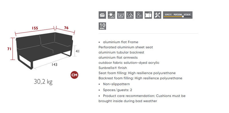 Load image into Gallery viewer, Bellevie 2-Seater Right Corner Module - Custom Wood Designs Bellevie 2-Seater Right Corner Module made from [material] –  [use_case] | Custom Wood Designs
