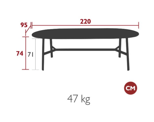 SO'O Oval oak table 220 x 95 - Custom Wood Designs
