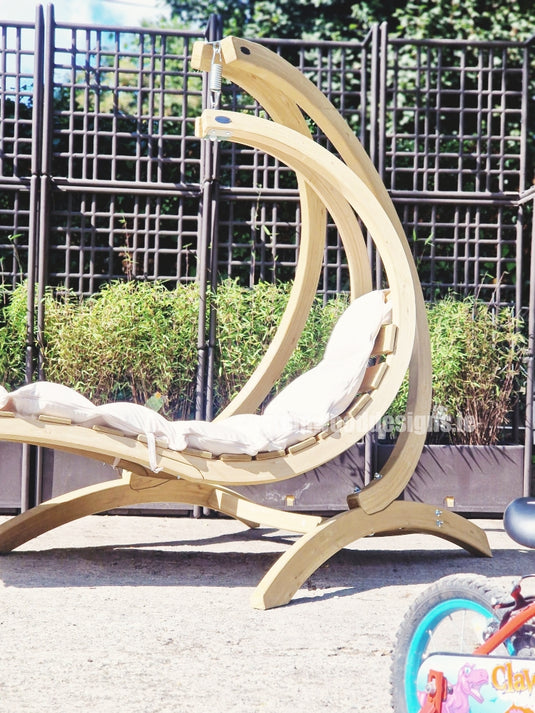 Swing Lounger & Stand Set - Custom Wood Designs Swing Lounger & Stand Set made from [material] –  [use_case] | Custom Wood Designs