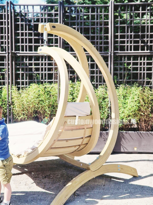 Swing Lounger & Stand Set - Custom Wood Designs Swing Lounger & Stand Set made from [material] –  [use_case] | Custom Wood Designs