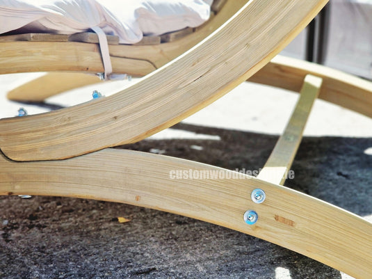 Swing Lounger & Stand Set - Custom Wood Designs Swing Lounger & Stand Set made from [material] –  [use_case] | Custom Wood Designs