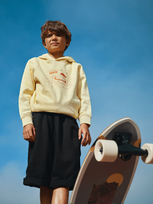 Kids recycled cotton hoodie with sidepockets - Custom Wood Designs