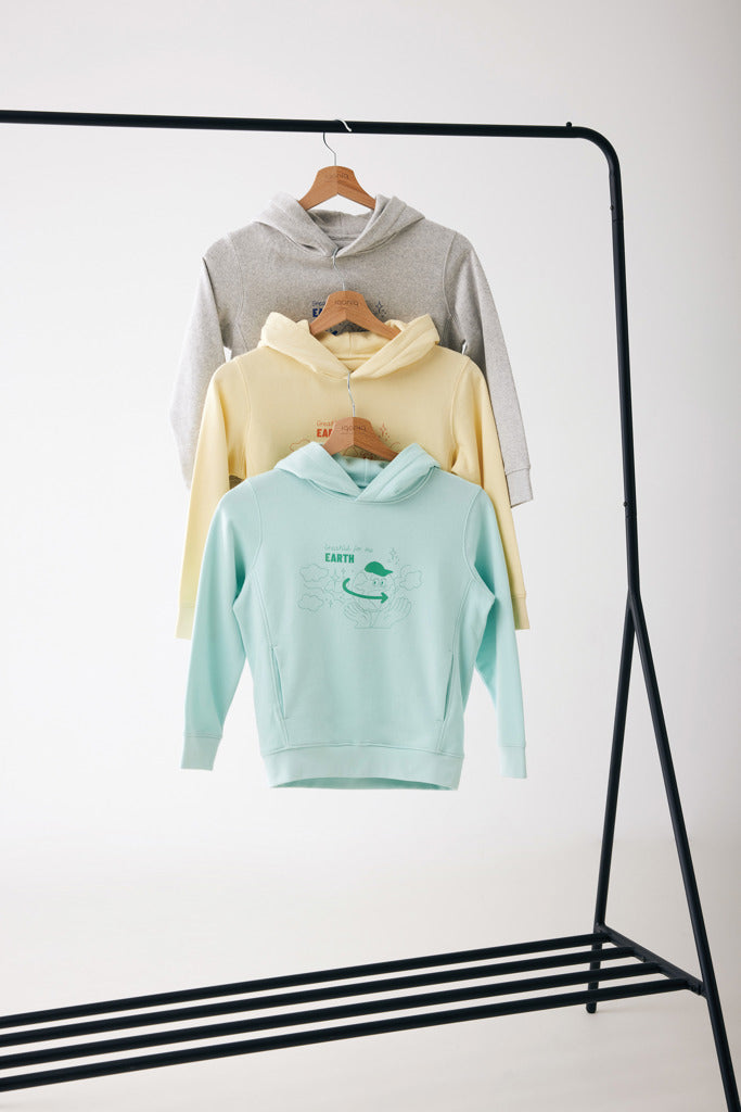 Load image into Gallery viewer, Kids recycled cotton hoodie with sidepockets - Custom Wood Designs
