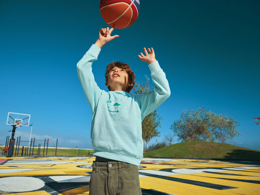 Kids recycled cotton hoodie with sidepockets - Custom Wood Designs