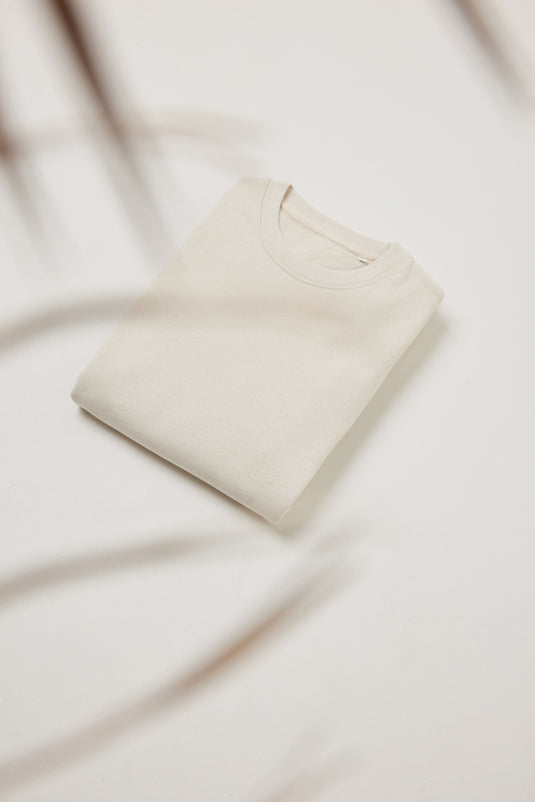 Denal recycled cotton crew neck undyed - Custom Wood Designs
