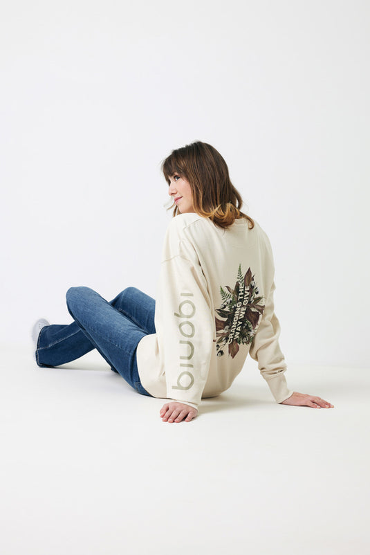 Kruge relaxed recycled cotton crew neck - Custom Wood Designs