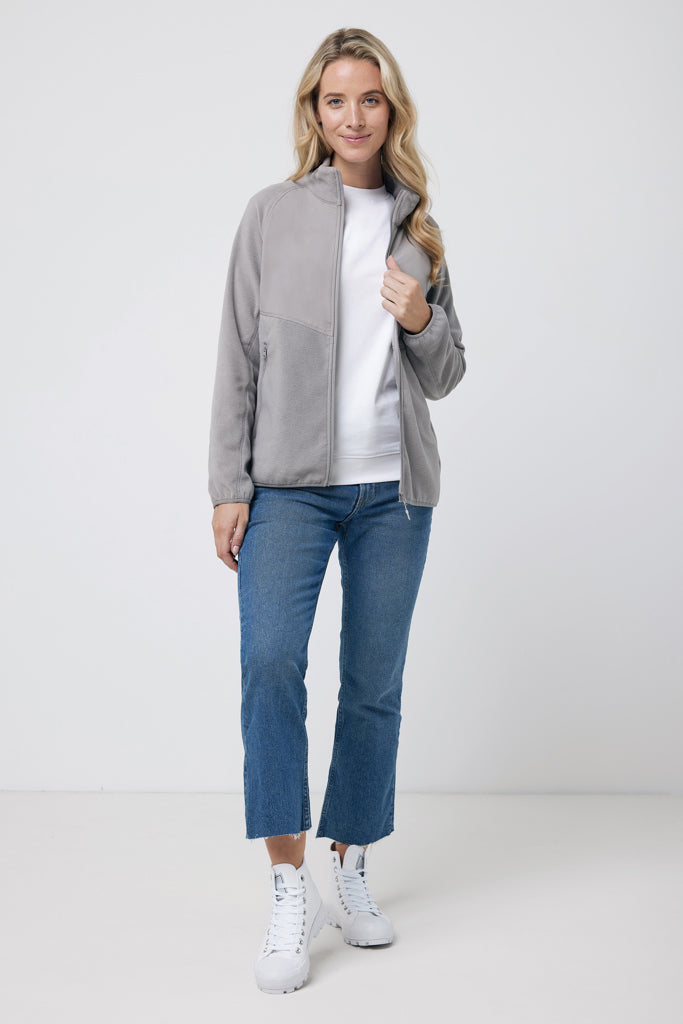 Load image into Gallery viewer, Talun recycled polyester microfleece zip through - Custom Wood Designs
