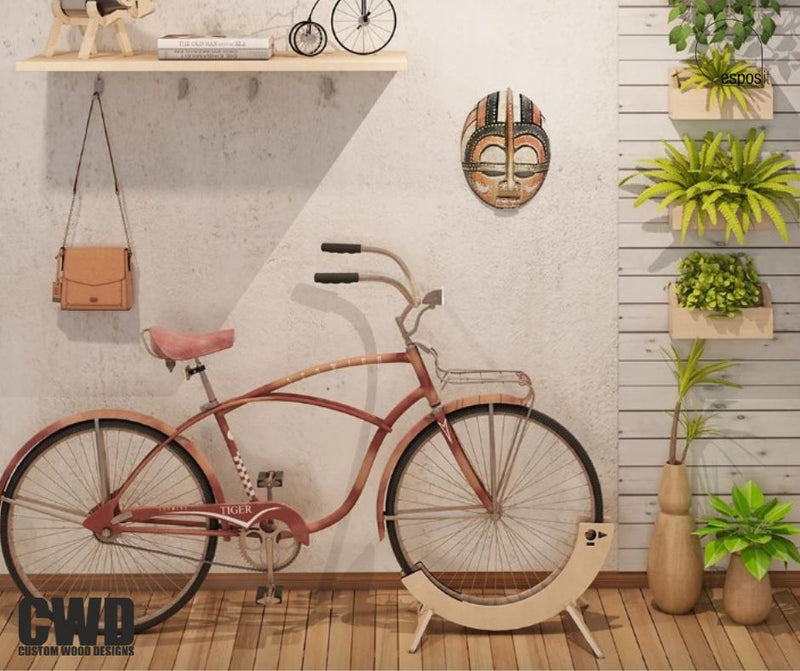 Load image into Gallery viewer, TORI Adjustable Bike Rack - Custom Wood Designs
