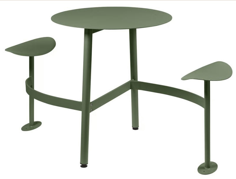 Load image into Gallery viewer, BOLDER 2-Seater Modular Round Outdoor Table with Integrated Seating - Custom Wood Designs BOLDER 2-Seater Modular Round Outdoor Table with Integrated Seating made from [material] –  [use_case] | Custom Wood Designs
