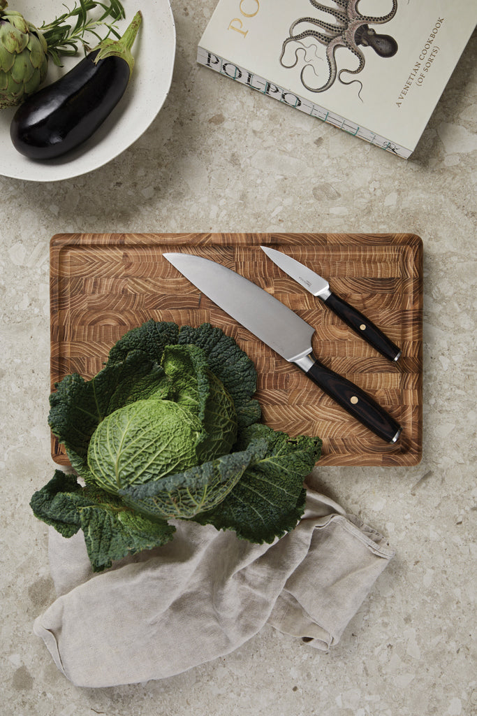 Load image into Gallery viewer, Tara steel chef&#39;s set - Custom Wood Designs
