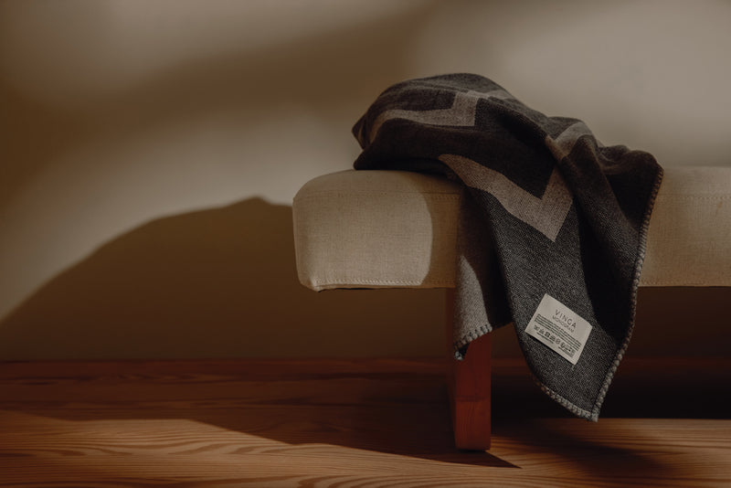 Load image into Gallery viewer, VINGA Monogram GRS blanket - Custom Wood Designs VINGA Monogram GRS blanket made from [material] –  [use_case] | Custom Wood Designs
