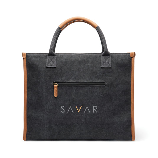 Bosler RCS recycled canvas office tote - Custom Wood Designs