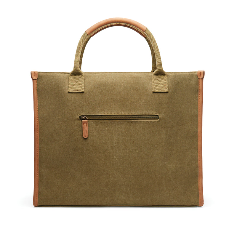 Load image into Gallery viewer, Bosler RCS recycled canvas office tote - Custom Wood Designs
