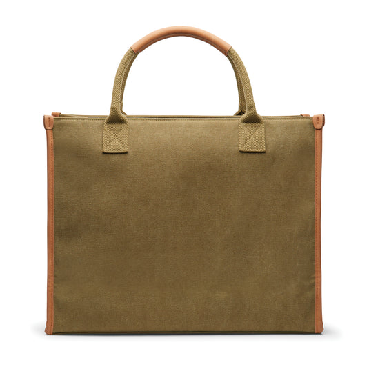 Bosler RCS recycled canvas office tote - Custom Wood Designs