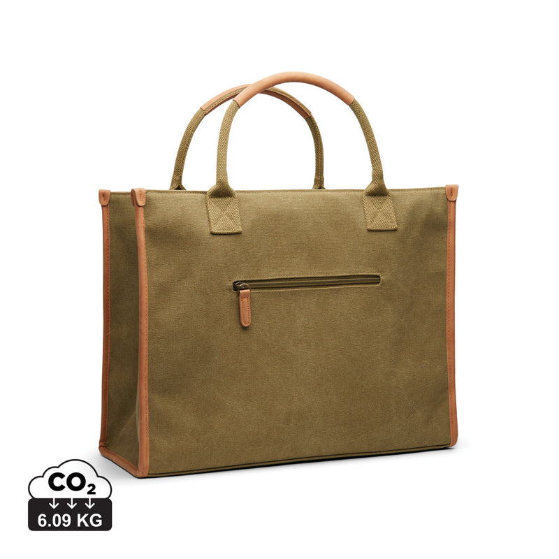 Load image into Gallery viewer, Bosler RCS recycled canvas office tote - Custom Wood Designs
