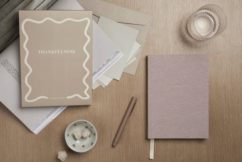 Load image into Gallery viewer, VINGA Thankfulness GRS recycled paper journal - Custom Wood Designs
