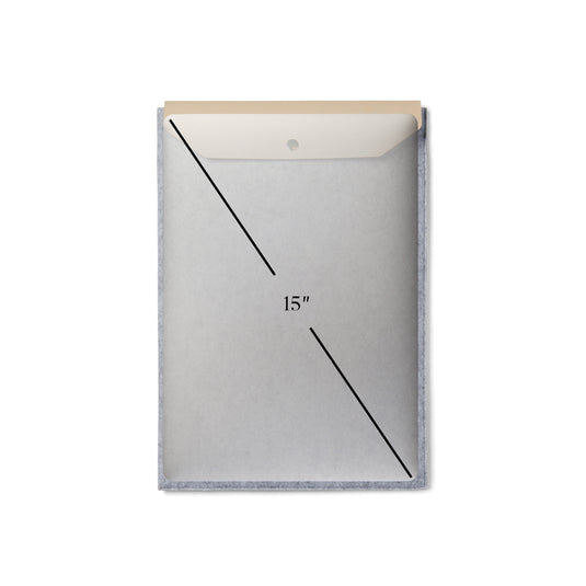 Albo GRS recycled felt 15" laptop sleeve - Custom Wood Designs