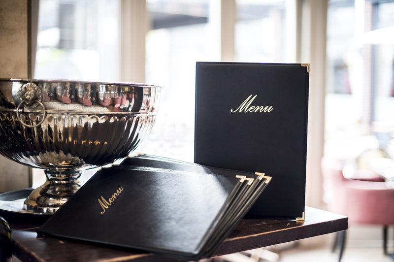 Load image into Gallery viewer, A4 leather menu x10 Custom Wood Designs __label: Multibuy black-a4-leather-menu-x10-53613251199319
