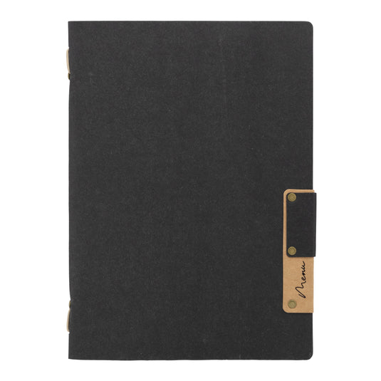 Fiber menu card A5 pack of 10 Black Custom Wood Designs __label: Multibuy black-fiber-menu-card-a5-pack-of-10-53613297041751