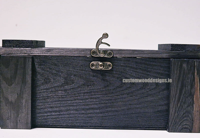 Load image into Gallery viewer, Rustic Bottle Box - Black Single x 25 Bottle box Custom Wood Designs __label: Multibuy Bottle Box bottle-box-default-title-rustic-bottle-box-black-single-53613435453783
