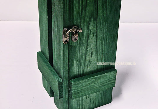 Rustic Bottle Box - Green Single x 25 Bottle box Custom Wood Designs __label: Multibuy Bottle Boxes Gift Boxes bottle-box-default-title-rustic-bottle-box-green-single-53613437452631