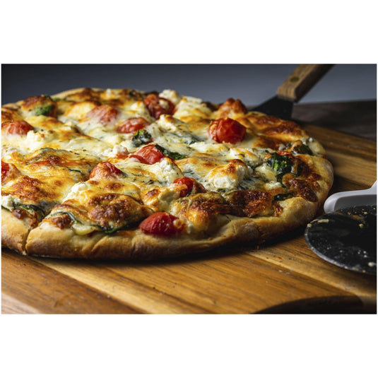 Pizza peel with bamboo handle pack of 25 Custom Wood Designs __label: Multibuy branded-pizza-peel-with-bamboo-handle-pack-of-25-53613648937303