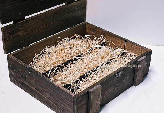 Rustic 3 Bottle Box - Brown x 25 Corporate Gift Box with Wood Wool Custom Wood Designs __label: Multibuy box corporate gift hamper triple wine box wood wool corporate-gift-box-with-wood-wool-1-rustic-3-bottle-box-brown-x-25-53612193251671