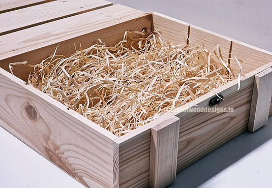 Rustic 3 Bottle Box - Natural x 25 Corporate Gift Box with Wood Wool Custom Wood Designs __label: Multibuy box corporate gift hamper triple wine box wood wool corporate-gift-box-with-wood-wool-1-rustic-3-bottle-box-natural-x-25-53612206948695