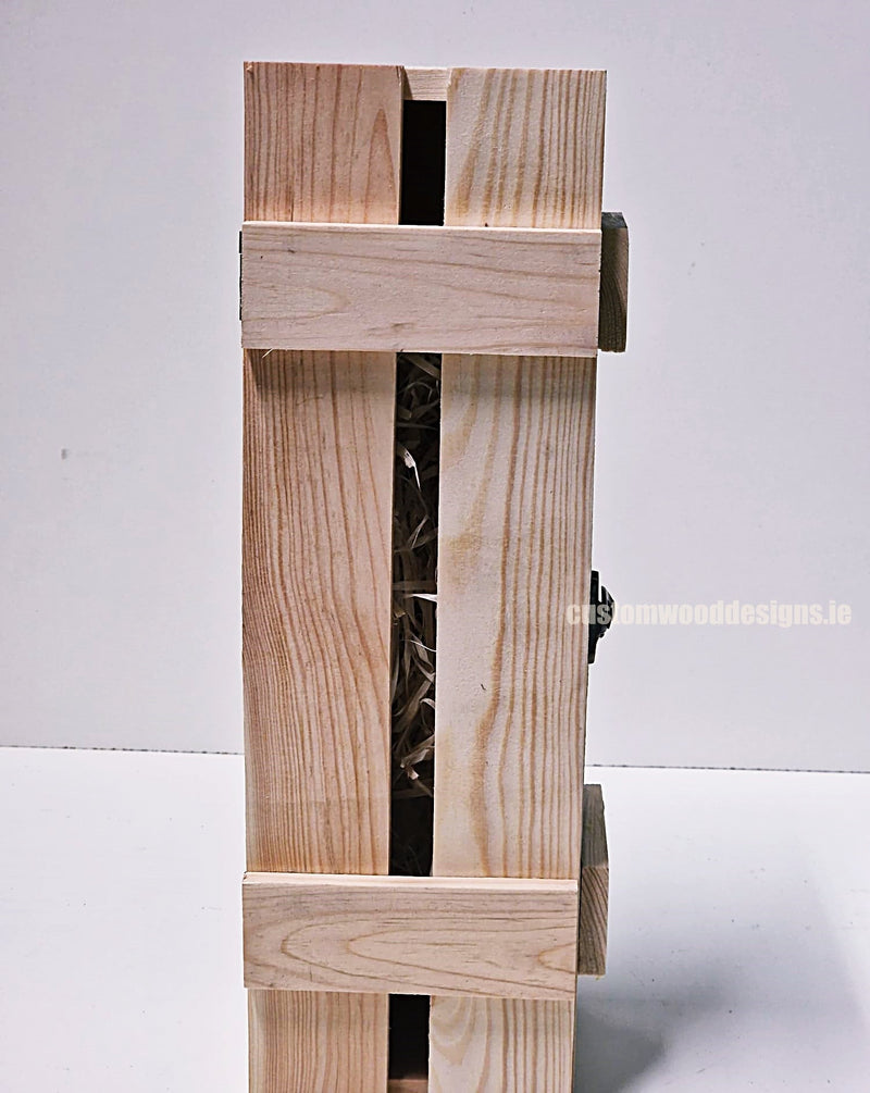 Load image into Gallery viewer, Rustic Bottle Box - Natural Single x 25 Corporate Gift Box with Wood Wool Custom Wood Designs __label: Multibuy gift gift box single box wine box wood wool corporate-gift-box-with-wood-wool-1-rustic-bottle-box-natural-single-53612189679959
