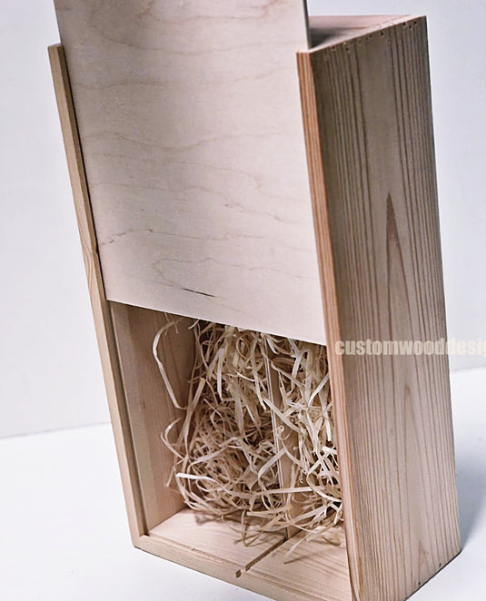 Sliding Lid 2 Bottle Box - Natural x 25 Corporate Gift Box with Wood Wool Custom Wood Designs box corporate double wine gift wine wood wool corporate-gift-box-with-wood-wool-1-sliding-lid-2-bottle-box-natural-x-25-53612161040727