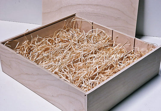 Sliding Lid 4 Bottle Box - Natural x 25 Corporate Gift Box with Wood Wool Custom Wood Designs box corporate gift hamper triple wine box wood wool corporate-gift-box-with-wood-wool-1-sliding-lid-4-bottle-box-natural-x-25-53612175491415