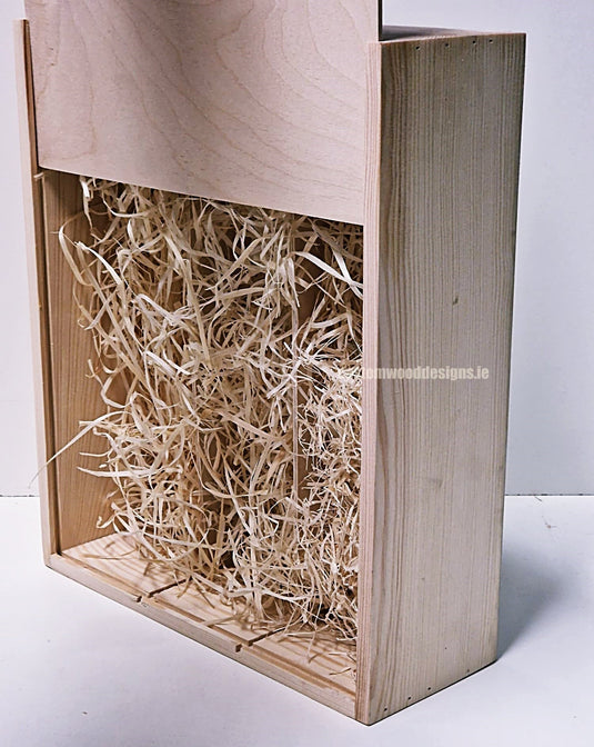 Sliding Lid 3 Bottle Box - Natural x25 Corporate Gift Box with Wood Wool Custom Wood Designs box corporate gift hamper triple wine box wood wool corporate-gift-box-with-wood-wool-25-sliding-lid-3-bottle-box-natural-x25-53612170707287