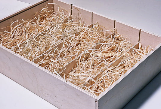 Sliding Lid 5 Bottle Box - Natural x 25 Corporate Gift Box with Wood Wool Custom Wood Designs box corporate gift hamper triple wine box wood wool corporate-gift-box-with-wood-wool-25-sliding-lid-5-bottle-box-natural-x-25-53613504266583