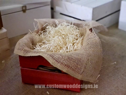 Small Hamper Crate Red SCHR 31 x 23 x 15 cm Create Your Own Hamper Custom Wood Designs crate crateburlap diy hamper make your own small wood wool create-your-own-hamper-default-title-small-hamper-crate-red-schr-31-x-23-x-15-cm-53612136399191