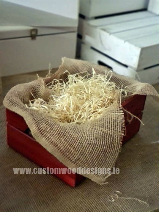 Small Hamper Crate Red SCHR 31 x 23 x 15 cm Create Your Own Hamper Custom Wood Designs crate crateburlap diy hamper make your own small wood wool create-your-own-hamper-default-title-small-hamper-crate-red-schr-31-x-23-x-15-cm-53612138365271