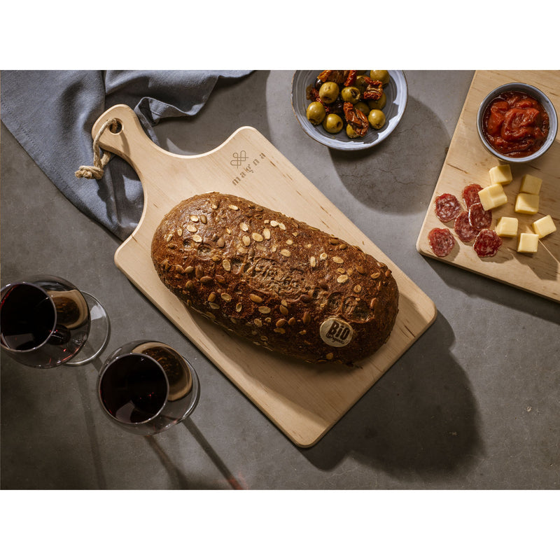 Load image into Gallery viewer, Alderwood cutting board with handle 37x18cm pack of 25 Custom Wood Designs __label: Multibuy customwooddesignsalderwoodchoppingboard
