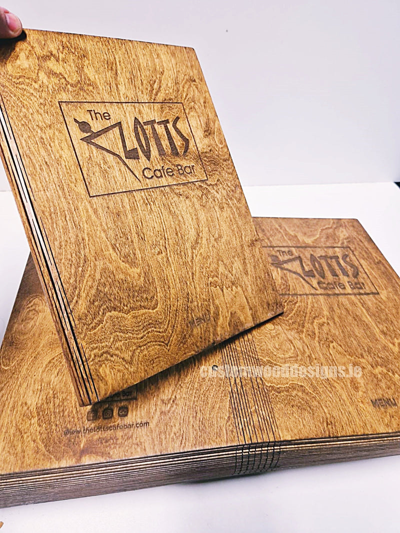 Load image into Gallery viewer, 20 x Wooden Menu 15x30cm Custom Wood Designs __label: Multibuy dark-20-x-wooden-menu-15x30cm-53612696502615
