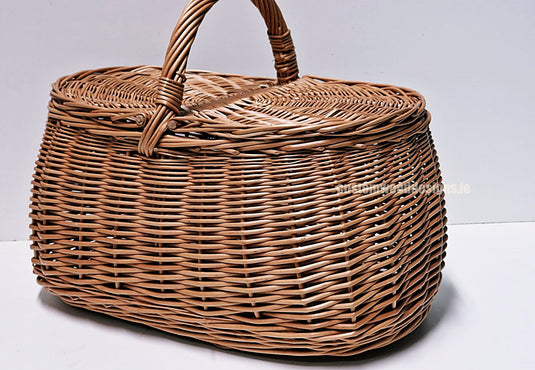 10 x Oval Picnic Basket - 30hx38x24cm Custom Wood Designs __label: Multibuy default-title-10-x-oval-picnic-basket-30hx38x24cm-52960311411031