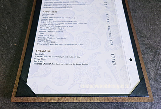 20 x A4 Walnut Album Menu