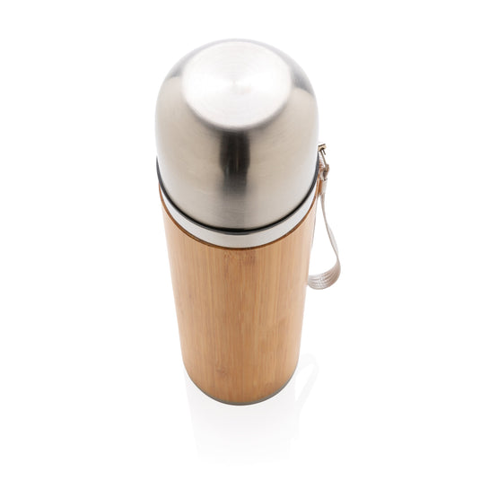 400ml Bamboo Vacuum Travel Flask pack of 25 Custom Wood Designs __label: Multibuy default-title-400ml-bamboo-vacuum-travel-flask-pack-of-25-53613700317527