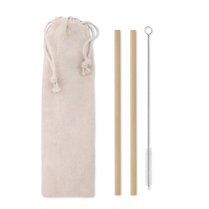 Bamboo Straws with brush in pouch pack of 100 Custom Wood Designs __label: Multibuy default-title-bamboo-straws-with-brush-in-pouch-pack-of-100-53613725221207
